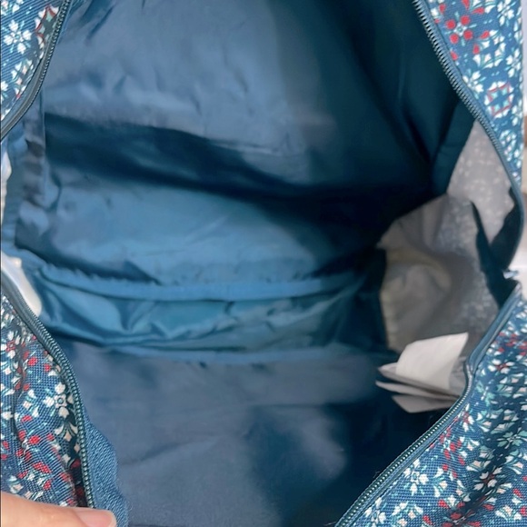 Roxy Blue and Brown Geometric Pattern Backpack EUC No Callouts main image 5